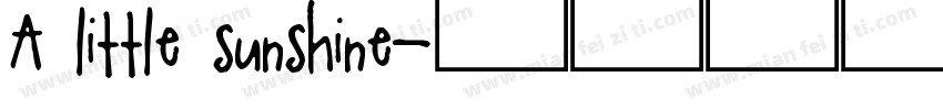 A little sunshine字体转换